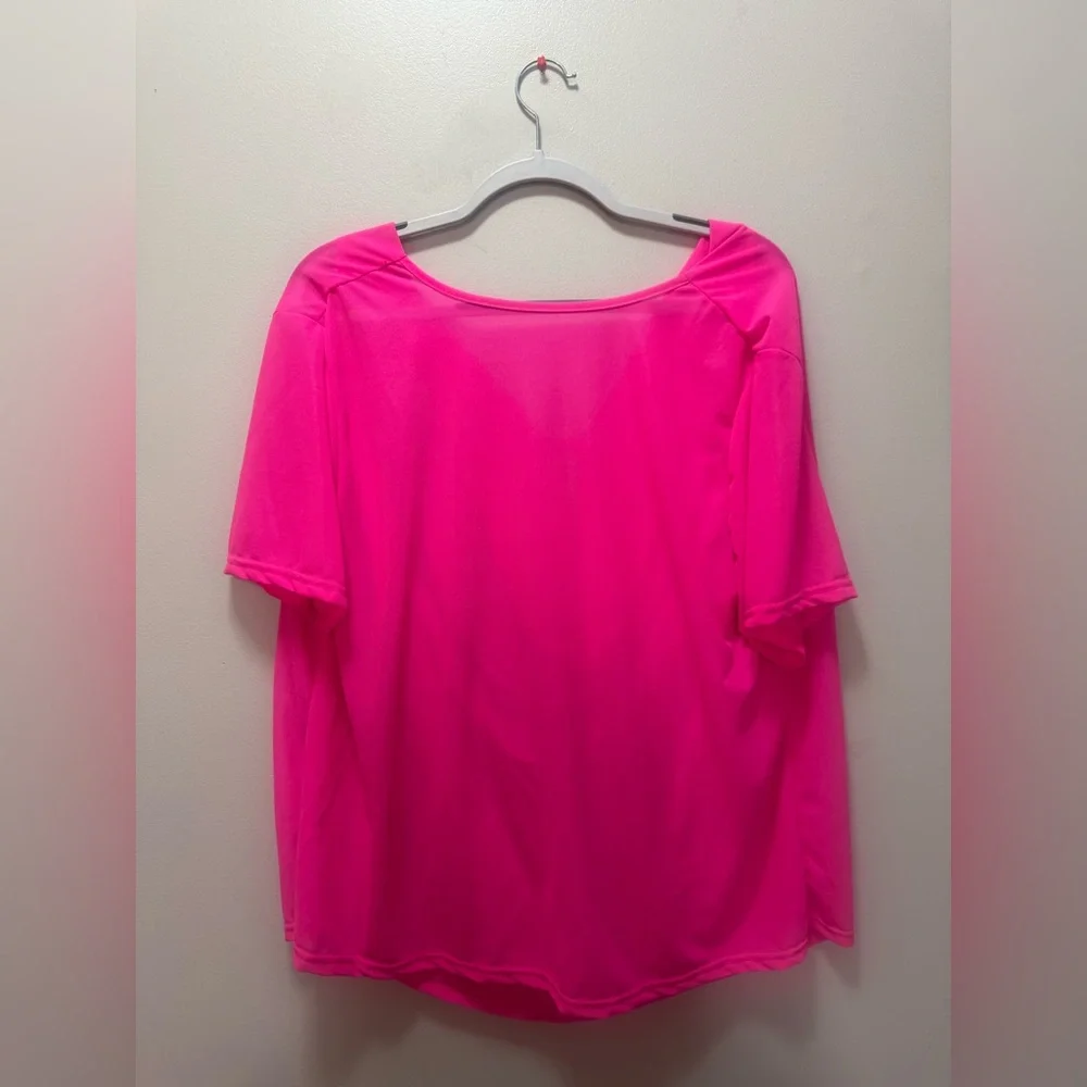 Pink Drape Neck Top - Picture 4 of 4